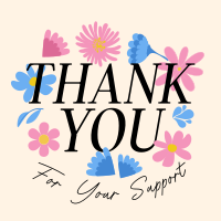 Floral Thank You Linkedin Post | BrandCrowd Linkedin Post Maker