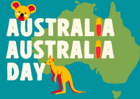 National Australia Day Postcard Image Preview