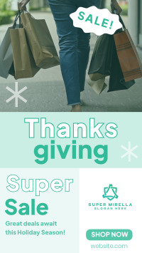 Super Sale this Thanksgiving Facebook Story Image Preview