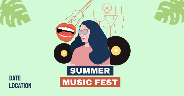 Summer Music Festival Facebook Ad Design