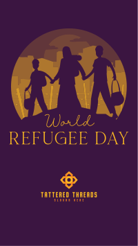 Refugees Silhouette TikTok Video Image Preview