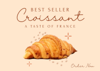 French Croissant Bestseller Postcard Image Preview