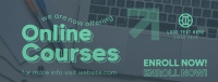 Online Courses Enrollment Facebook Cover Design