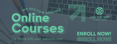 Online Courses Enrollment Facebook cover Image Preview