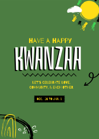 A Happy Kwanzaa Poster Design