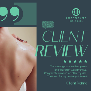 Spa Client Review Instagram post Image Preview