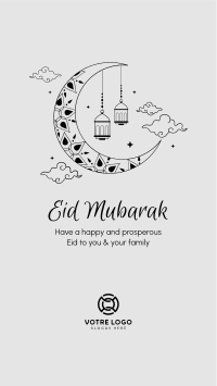 Magical Moon Eid Mubarak Instagram story Image Preview