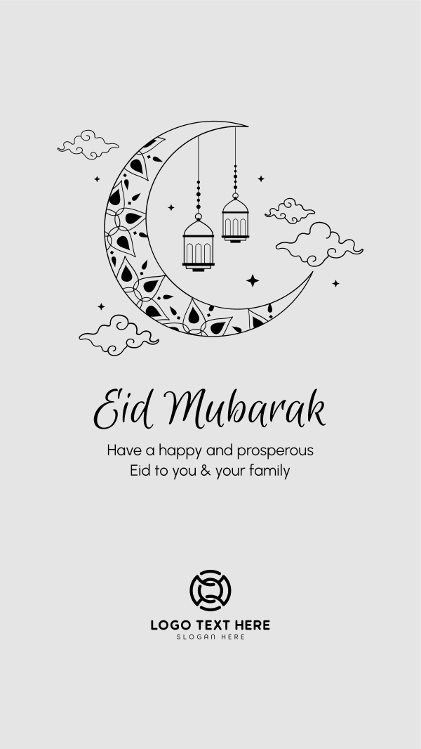 Magical Moon Eid Mubarak Instagram Story Design Image Preview