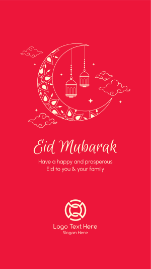 Magical Moon Eid Mubarak Instagram story Image Preview