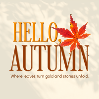 Cozy Autumn Greeting Instagram Post Design