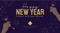 New Year Toast Greeting Facebook event cover Image Preview
