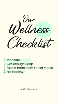Wellness Checklist Instagram reel Image Preview