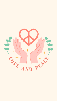Love and Peace Facebook Story Design