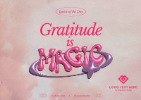 Metallic Magic Gratitude  Postcard Image Preview