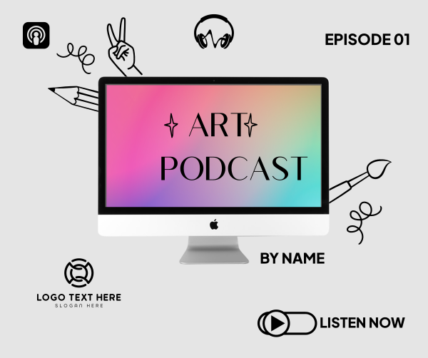 Art Podcast Episode Facebook Post Design Image Preview