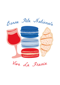 French Food Illustration Flyer Design