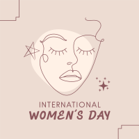 International Women's Day Illustration Instagram Post Design