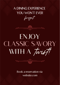 Classic Elegant Restaurant Poster Preview
