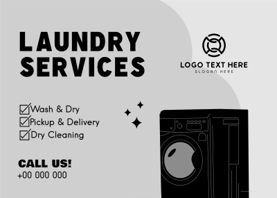 Laundry Services List Postcard Image Preview