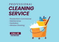 Cleaning Professionals Postcard Design