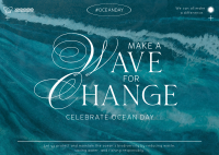 Wave Change Ocean Day Postcard Image Preview