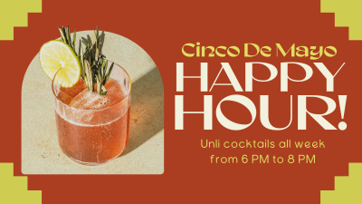 Cinco De Mayo Happy Hour Facebook event cover Image Preview