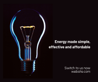 Energy Light Bulb Facebook Post Design
