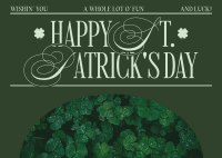 Modern Nostalgia St. Patrick's Day Greeting Postcard Design