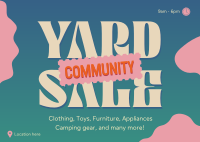 Yard Community Sale Postcard Image Preview