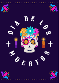 Sugar Skull and Flowers Flyer Image Preview
