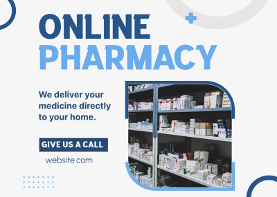 Pharmacy Delivery Postcard Image Preview