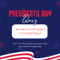 Presidents Day Pop Quiz Instagram Post Design