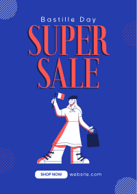 Super Bastille Day Sale Poster Image Preview