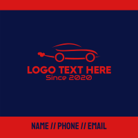 Red Car Business Card Design