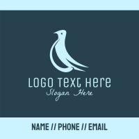 Blue Peaceful Dove Business Card Design