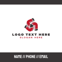 Red Magnet Media Player Business Card Design