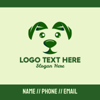 Green Natural Dog  Business Card Design