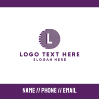 Business Circle Lettermark Business Card Design