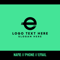 Simple Letter E  Business Card Design