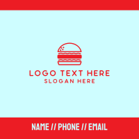 Red Burger Restaurant  Business Card Design