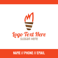 Ice Cream Torch Business Card Design