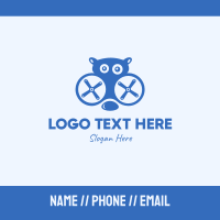 Blue Hippo Drone Business Card Design