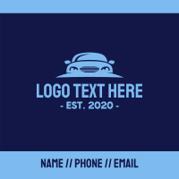 Blue Car Rental Business Card Design