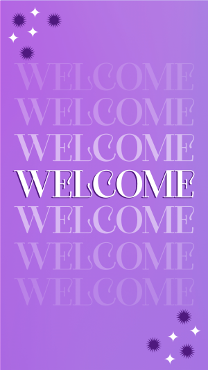 Gradient Sparkly Welcome Instagram story Image Preview