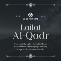 Peaceful Lailat Al-Qadr Instagram Post Design