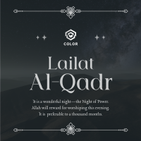 Peaceful Lailat Al-Qadr Instagram post Image Preview