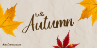 Autumn Leaves Twitter Post Design