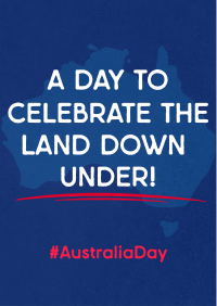 Australian Day Map Flyer Design