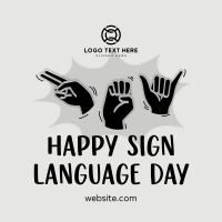 Hey, Happy Sign Language Day! Instagram Post Preview
