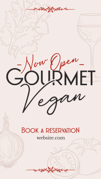 Gourmet Vegan Reservation YouTube Short Design